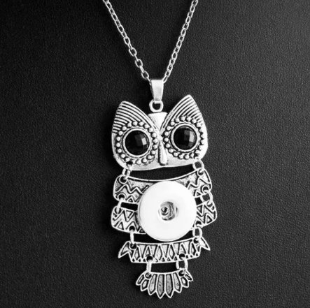 Layered Owl Pendant Necklace (1S)