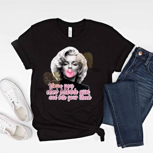 Bite Your Cheek Chewing Gum Crewneck T-Shirt