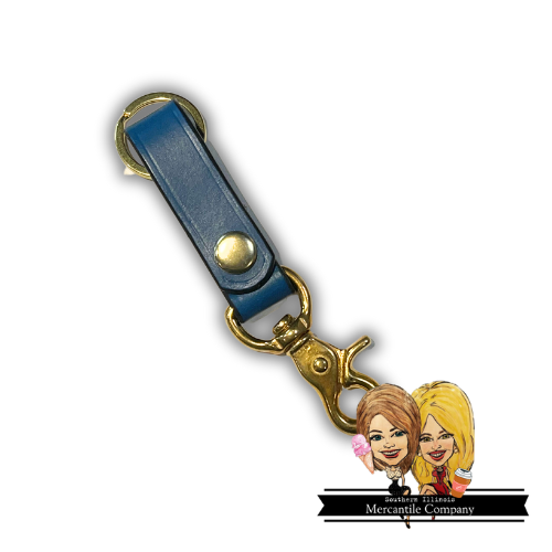 Handcrafted Premium Leather Single Snap Keychains