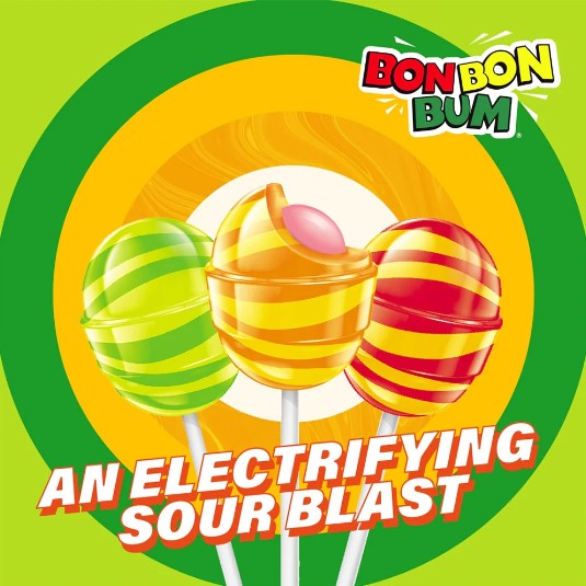 Bon Bon Bum Sour Lollipop Packs