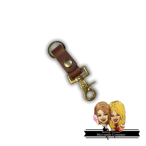 Handcrafted Premium Leather Single Snap Keychains