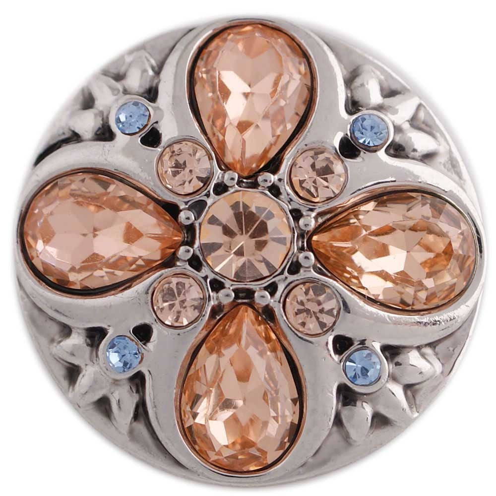 Rhinestone Metal Accent Jewelry Snap