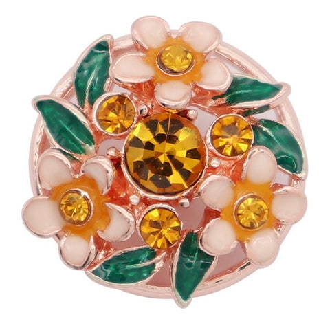 Flowers Mixed Enamel Jewelry Snap