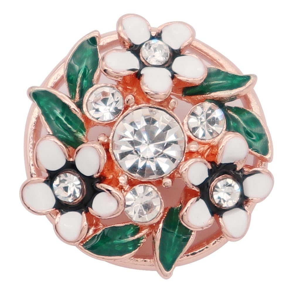 Flowers Mixed Enamel Jewelry Snap