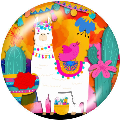 Llama Print Jewelry Snap