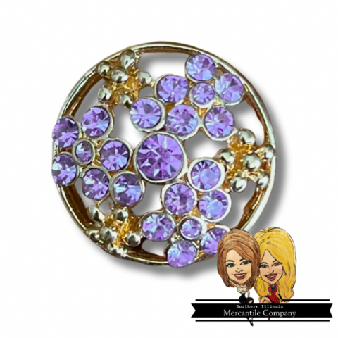 Bouquet Cutout Gem Jewelry Snap