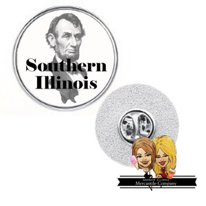 Southern Illinois Lincoln Silhouette Lapel Pin