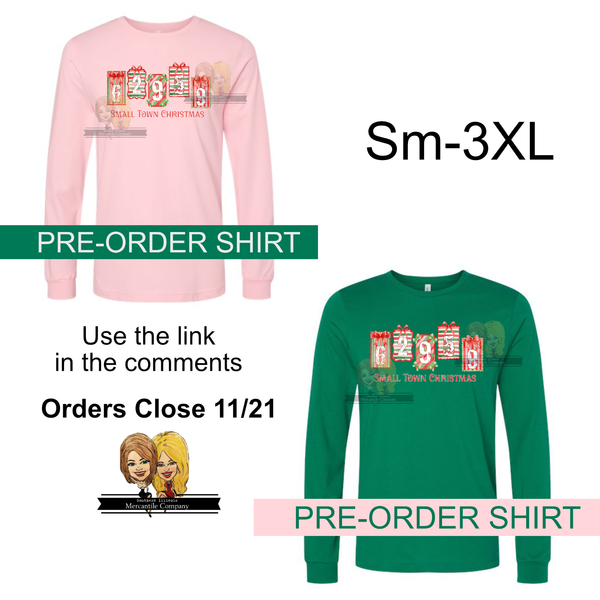 PRE-ORDER: Small Town Christmas-Zip Code Long Sleeve Crewneck T-Shirt