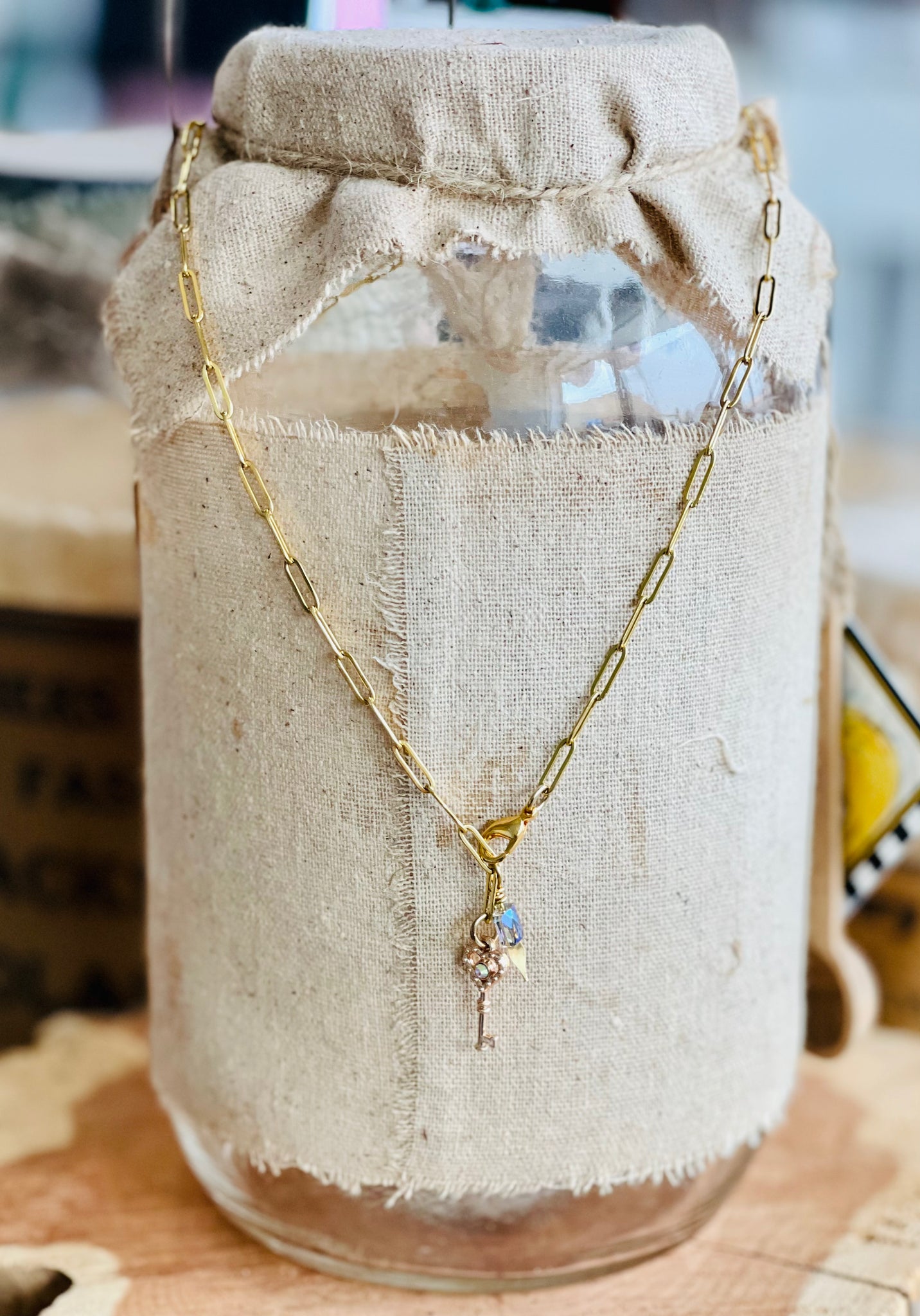 Skeleton Key Link Necklace