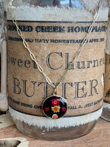 Vintage Style Resin Link Necklace