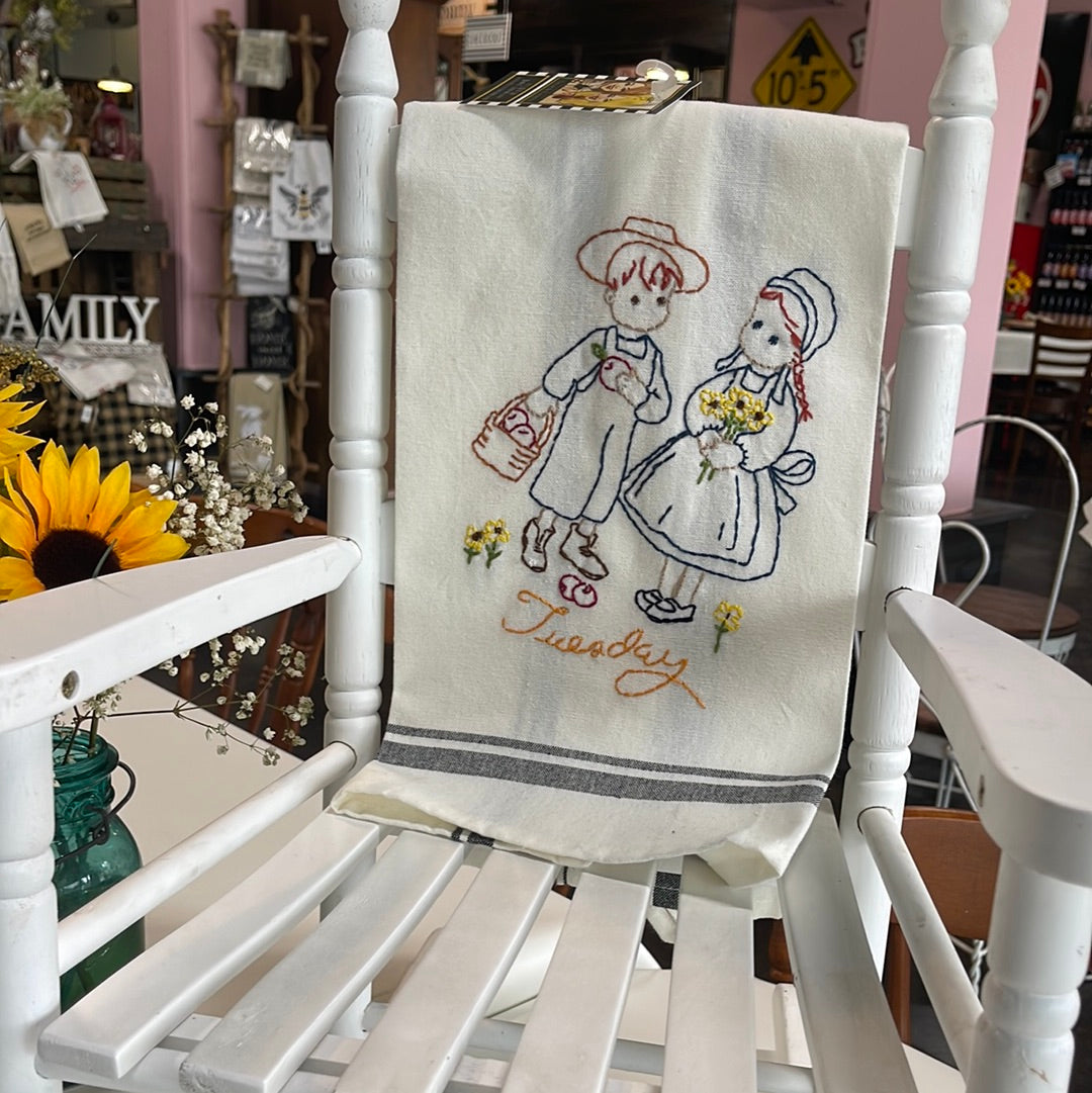 Amish Kids Tea Towel