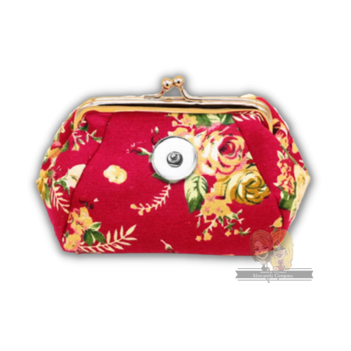 Floral Square Bottom Coin Purse