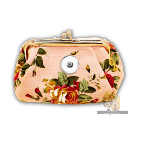 Floral Square Bottom Coin Purse