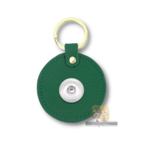 Genuine Leather Round Key Chain