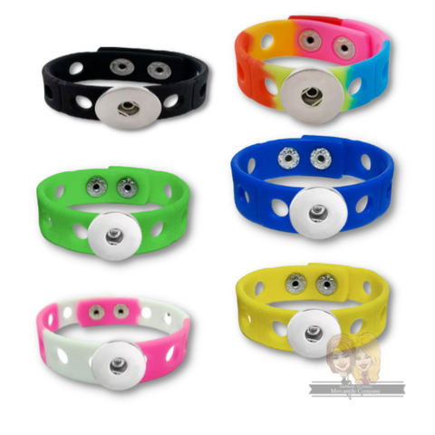 Silicone Snap Bracelet and Charms