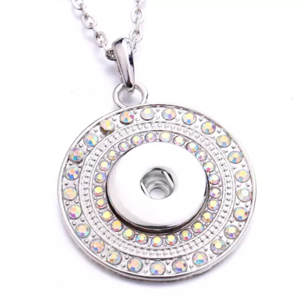 AB Crystal Medallion Necklace (1S)