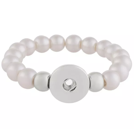 Beaded Elastic Snap Bracelet