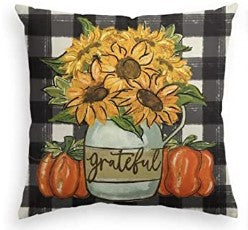 Buffalo Check Mason Jar Decorative Pillow Cover