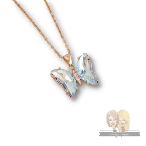 Crystal Butterfly Necklace