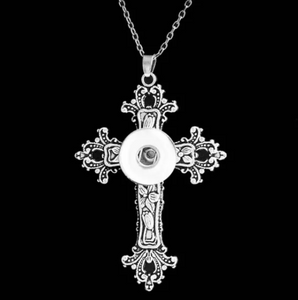 Floral Cross Pendant Necklace (1S)