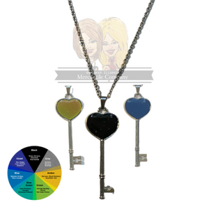 Heart Key Mood Necklaces