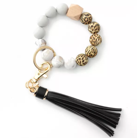 Silicone Key Ring with Tassel