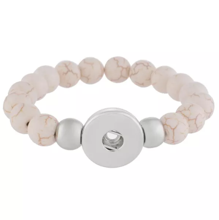 Beaded Elastic Snap Bracelet