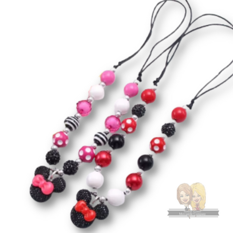 Mouse Pendant Beaded Necklace