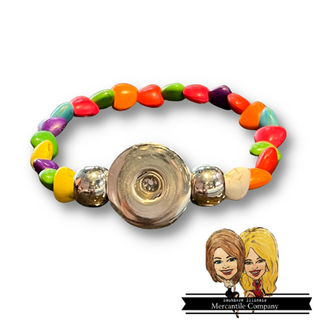 Rainbow Bead Snap Bracelet (1S)