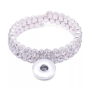 Rhinestone Wrap Snap Bracelet