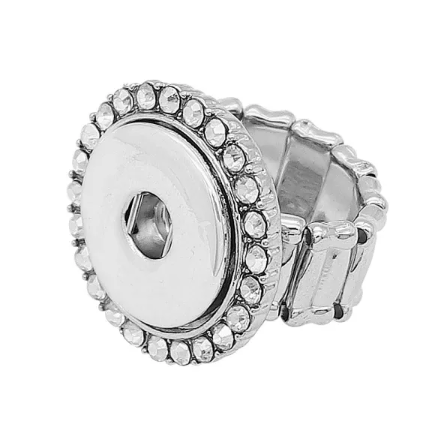 *Stretchy Rhinestone Snap Ring (1S)