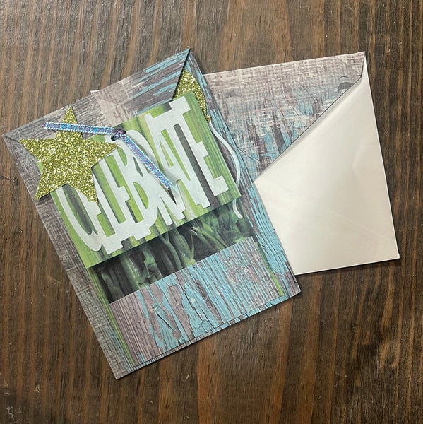 Birthday card with stars