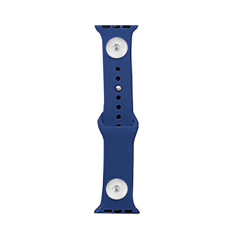 Silicone Smart Watch Band w/Snaps