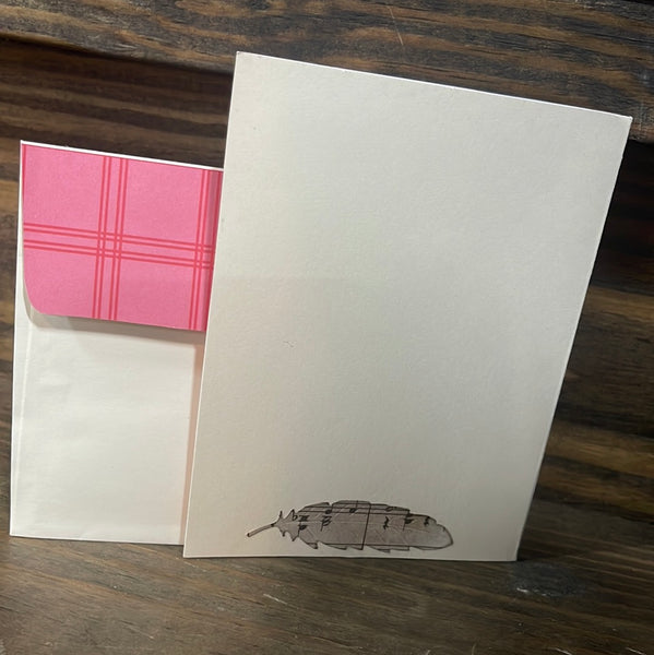 Pink checkered birthday Card